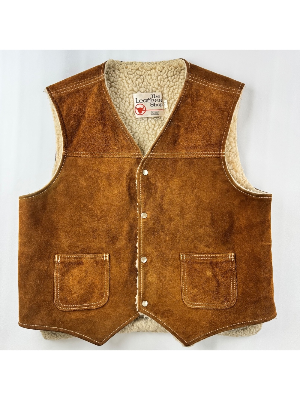 The Leather Shop Sears Vintage Mens Vest Large